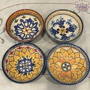 4 WILLIAMS SONOMA Sicily Outdoor Melamine Fruit Bowls 4 7/8”